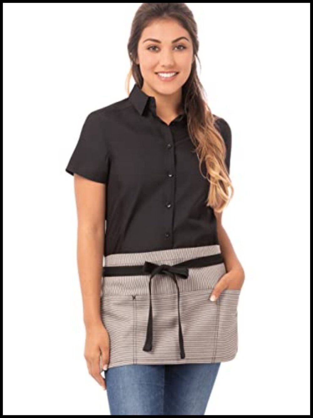Unisex Portland Waitress Apron Polycotton 3 Pockets Food Service